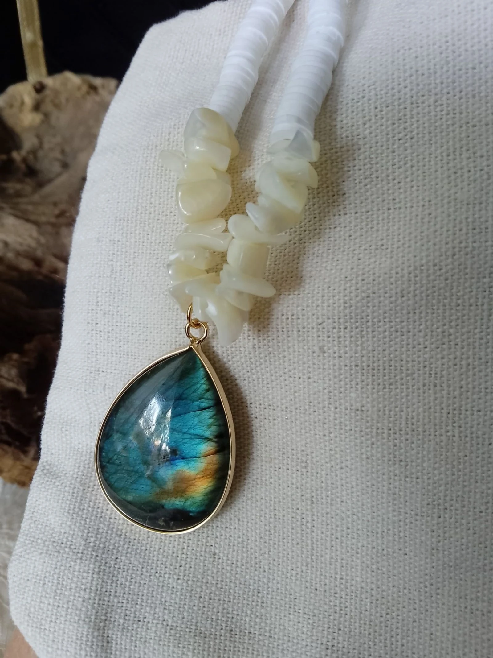 Collar de piedra de labradorita – photo 2